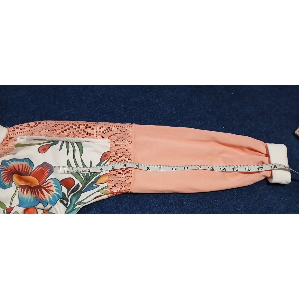 Tropical Bird with Colorful Flowers Sweatshirt/Pockets Medium NWOT - Picture 8 of 8